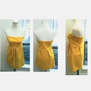 Body central Mustard sleeveless dress  L
